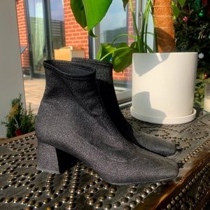 ASKA Glitter Sock Boots